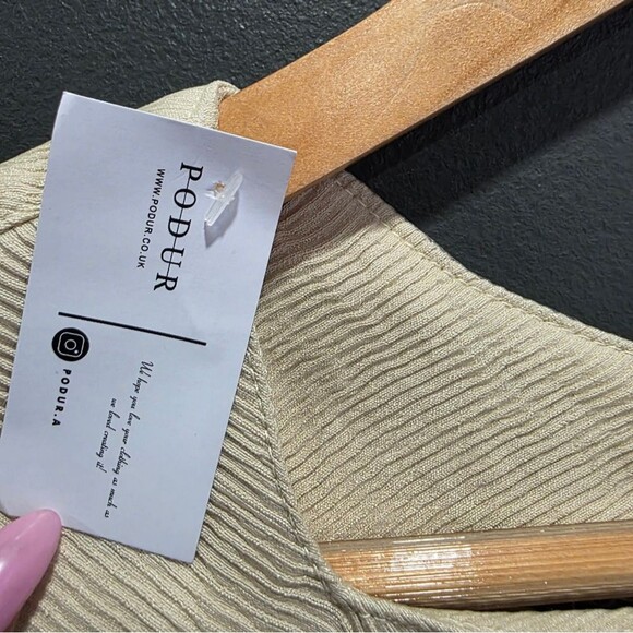 Podur Ecru Silhouette Dress Sz 8 - Picture 10 of 11